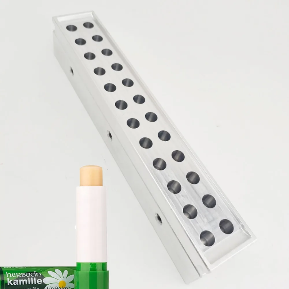 Multi-Cavities Cosmetic Lip Balm Metal Mold Alloy Lipstick Pour Filling Mold for Cosmetic Factory 12.1MM 12.7MM