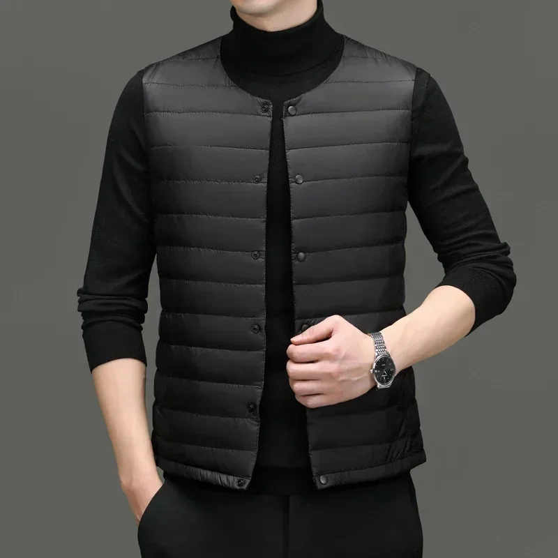 COZOK Men's Sleeveless Jacket Designer Clothes Duck Down Male Padding Vests for Lightweight Padded Jackets Winter Coat