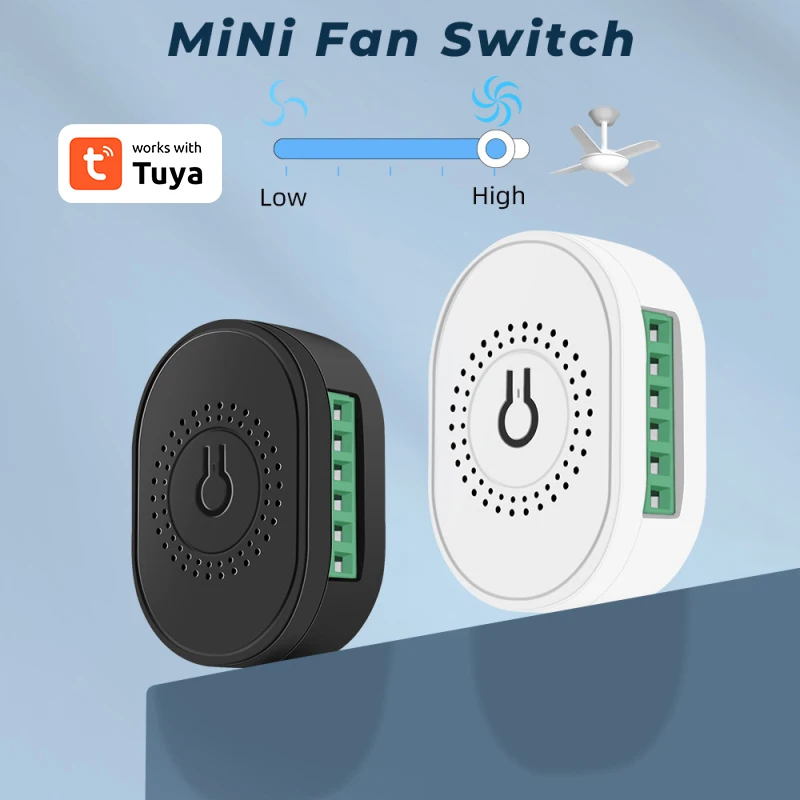 

Tuya Wi-Fi умный контроллер переключателя скорости вентилятора переключатель потолочного вентилятора Smart Life приложение дистанционное управление работает с Alexa Home