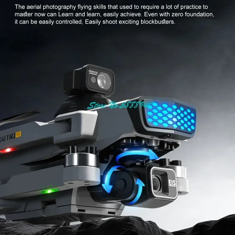 Professional Brushless 3 Axis Gimbal GPS Optical Flow Positioning FPV RC Drone 5G Obstacle Avoidance Remote Control Quadcopter