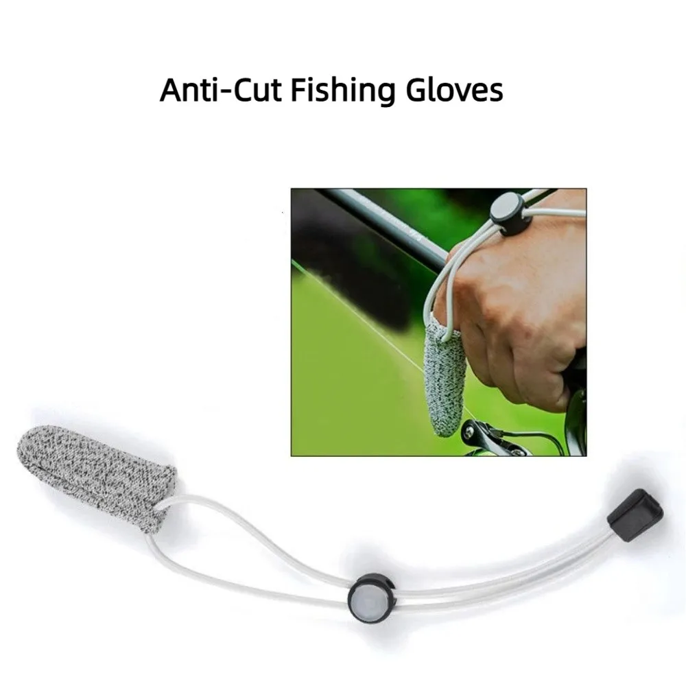 Anti-Slip Fishing Single Finger Gloves Breathable Wear-resistant Anti-Cut Fishing Gloves Cap with Elastic Band