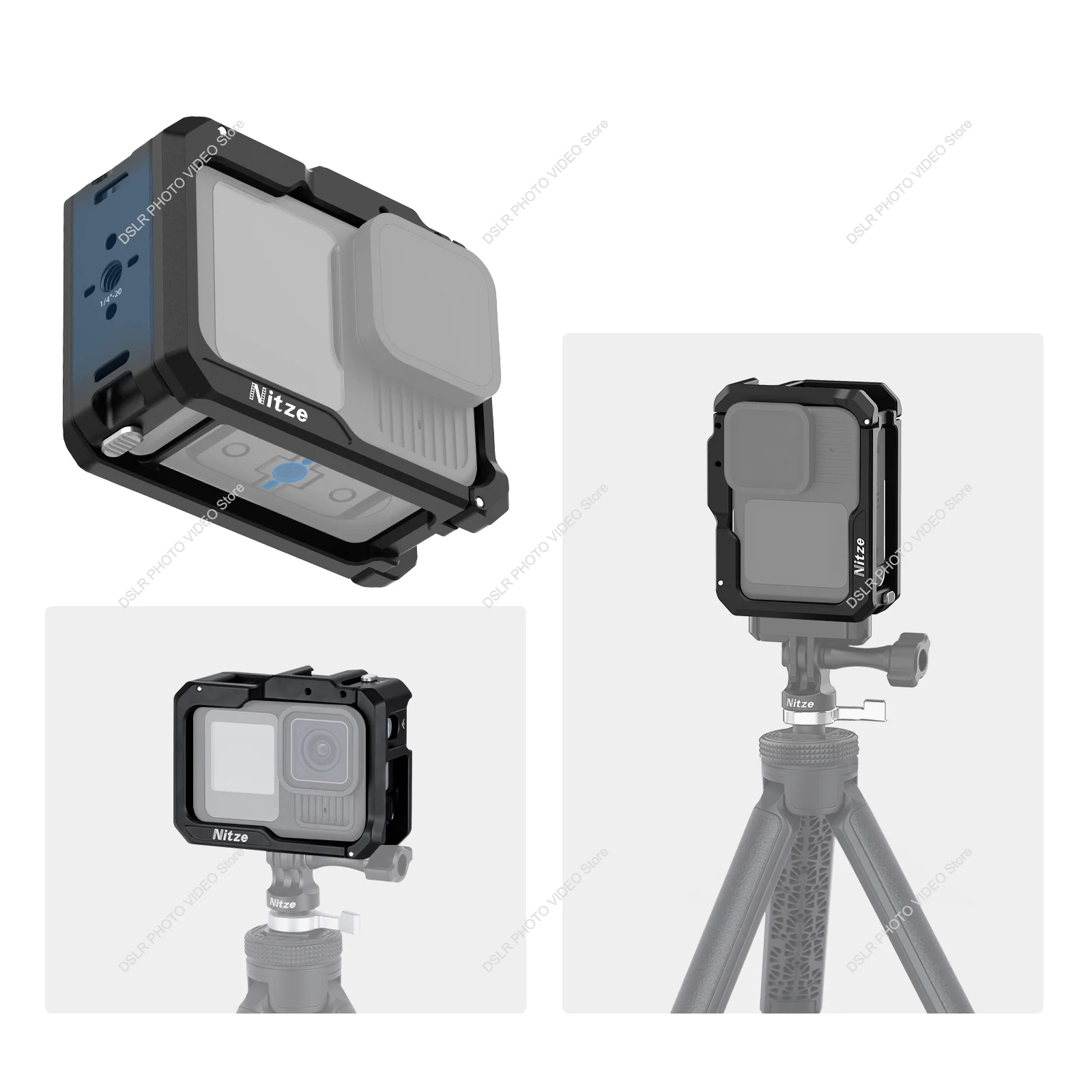 GoPro HERO 13 / HERO 12 / HERO 11 / HERO 10 / HERO 9 カメラ用 Nitze ケージ