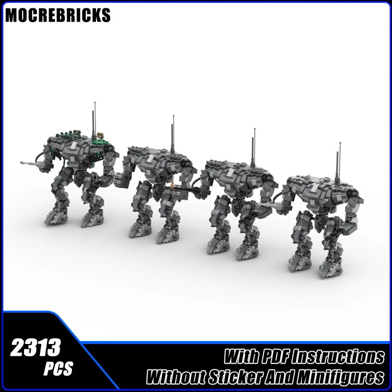 

MOC Building Blocks Star Movie Space War Battle Robot High-tech Humanoid Weapon Mecha Model Sets DIY Brick Toys Kids Puzzle Gift