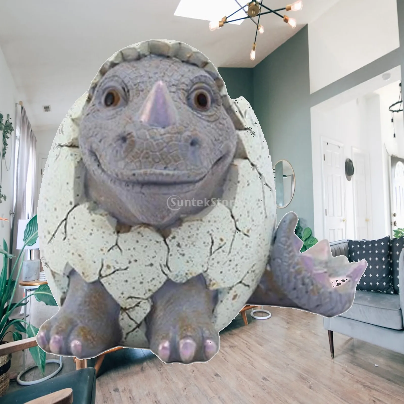 Dinosaur Shaped Flower Pot Plant Container Craft Figurine Bonsai Vase Planter Flowerpot for Hotel Bedroom Living Room Cabinet