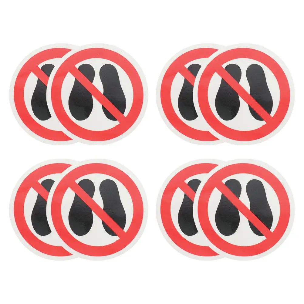 

8Pcs Safety Warning Vinyl Stickers Do Not Stick Self Adhesive Floor Stair Outdoor Indoor Sign Stair Stickers
