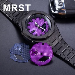 Metal Dial Assista Kit Mod Cara, Waffle Grade, Modificação do Bloco Solar, GA2110 AP G, GA2100