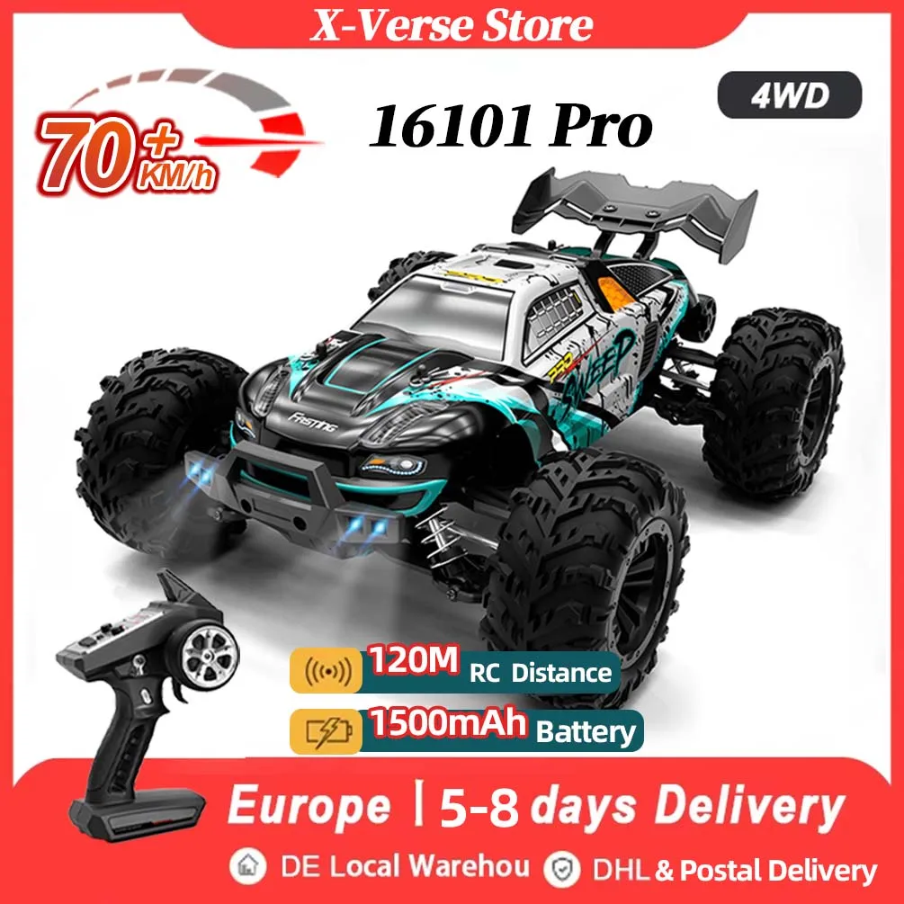 

1:16 RC Drift Car 16101 2.4G Brushless 70KM/H High Speed Remote Control Car Off Road 4x4 RC Toys 16102PRO 4WD For Kid Gifts