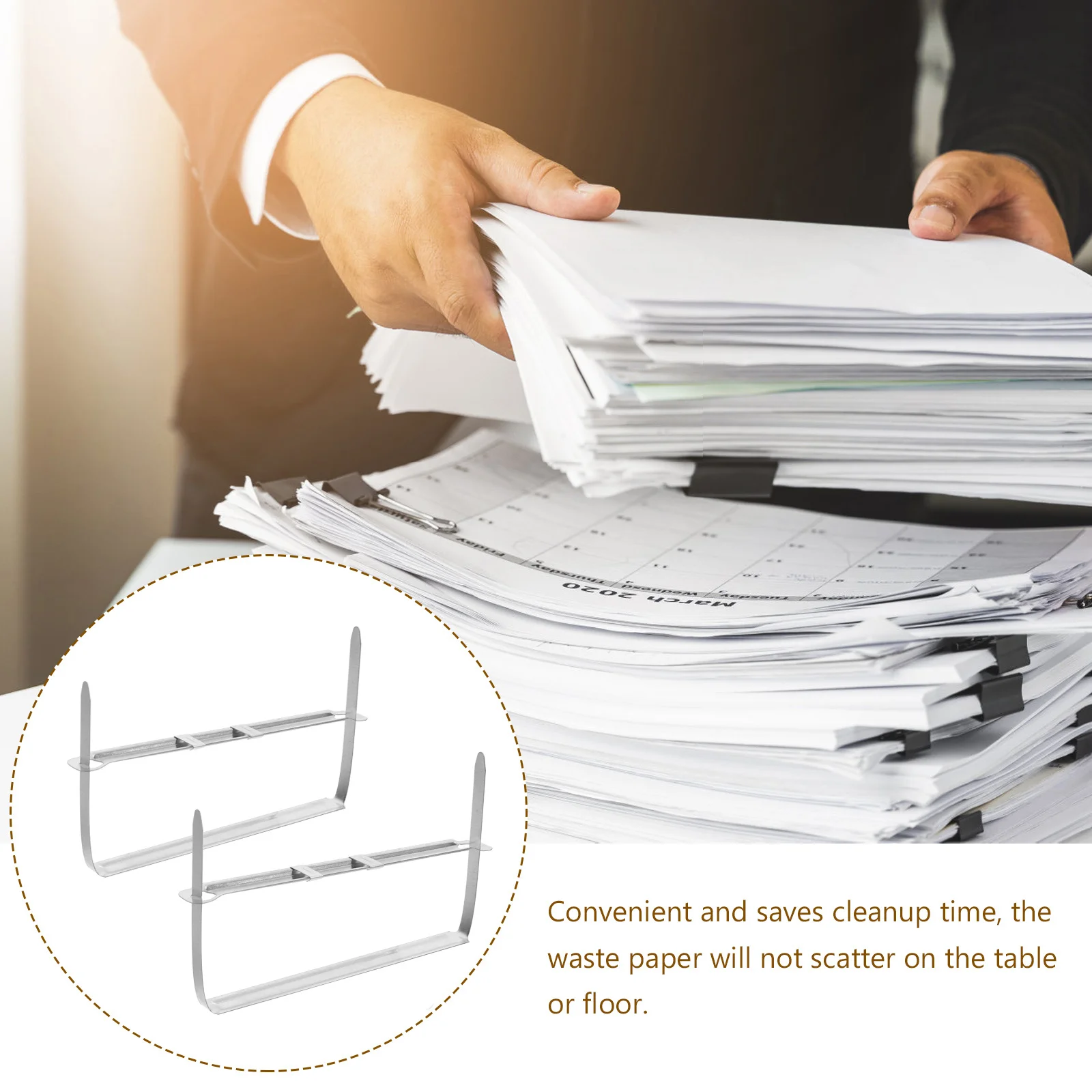 100 قطعة ثقب معدني الناخس خرامة الورق سكرابوكينغ ثقب مزدوج لكمة مكتب النفايات حامل قصاصة لا الصدأ