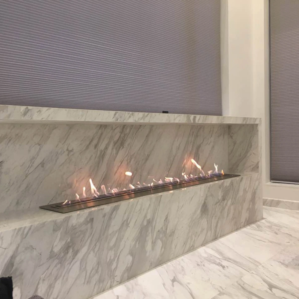 

tuya wifi bioethanol kamin electric rectangle ethanol burner smart control fireplaces