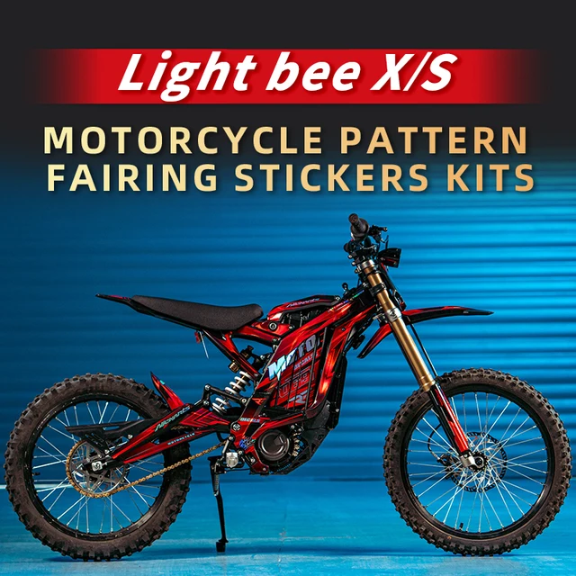 Dla Surron Light bee X/S wzór motocykla Fairing materiał galwaniczny zestaw naklejek akcesoria kolorowe naklejki dekoracyjne