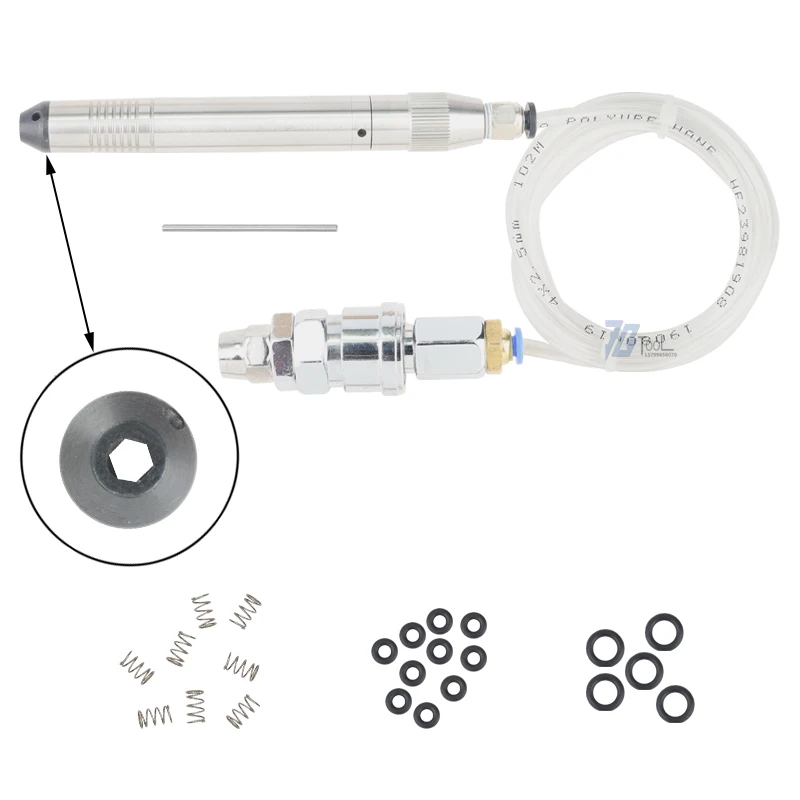 Pneumatic Hammer Handpiece With Accessories, Engraving Tools Diamond Point4/8/16/32 Sides Jewelers pneumatic nail Sand Machine