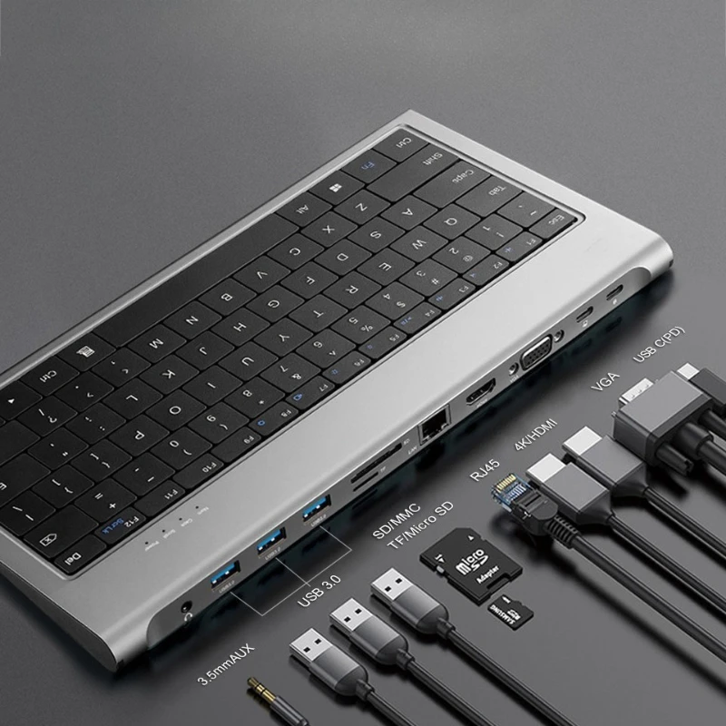

1typec docking station multi-function hub laptop phablet mobile phone external connection