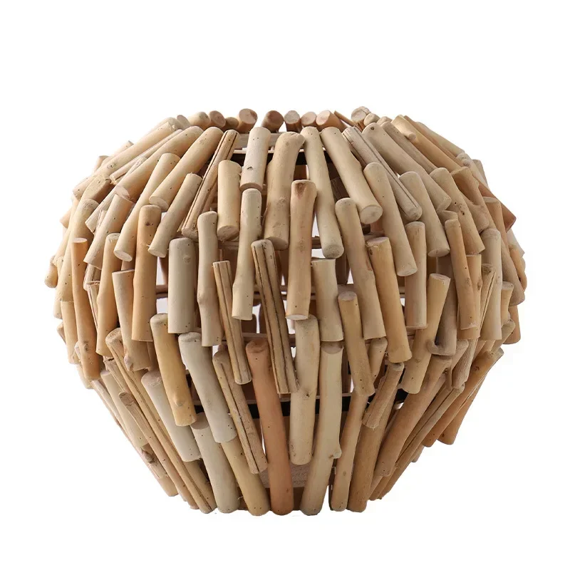 

Creative handmade logs emotional stability hydroponic vase ornament living room flower arrangement light luxury high-end a