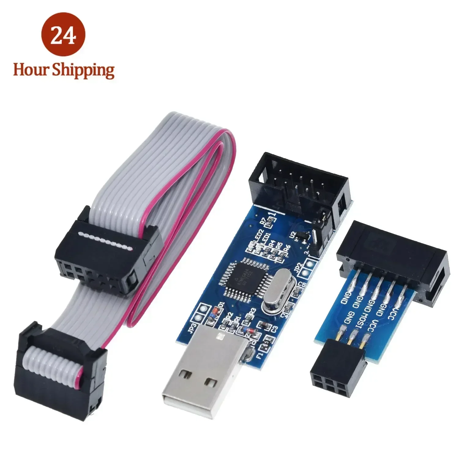 1PCS USBASP USBISP AVR Programmer USB ISP USB ASP ATMEGA8 ATMEGA128 Support Win7 64