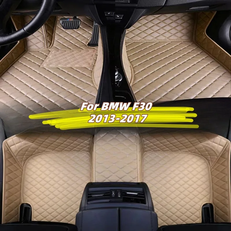 

Custom Car Floor Mats Non-slip Artificial Leather For BMW F30 2013-2017 Auto Carpets Foot Coche Interior Accessories