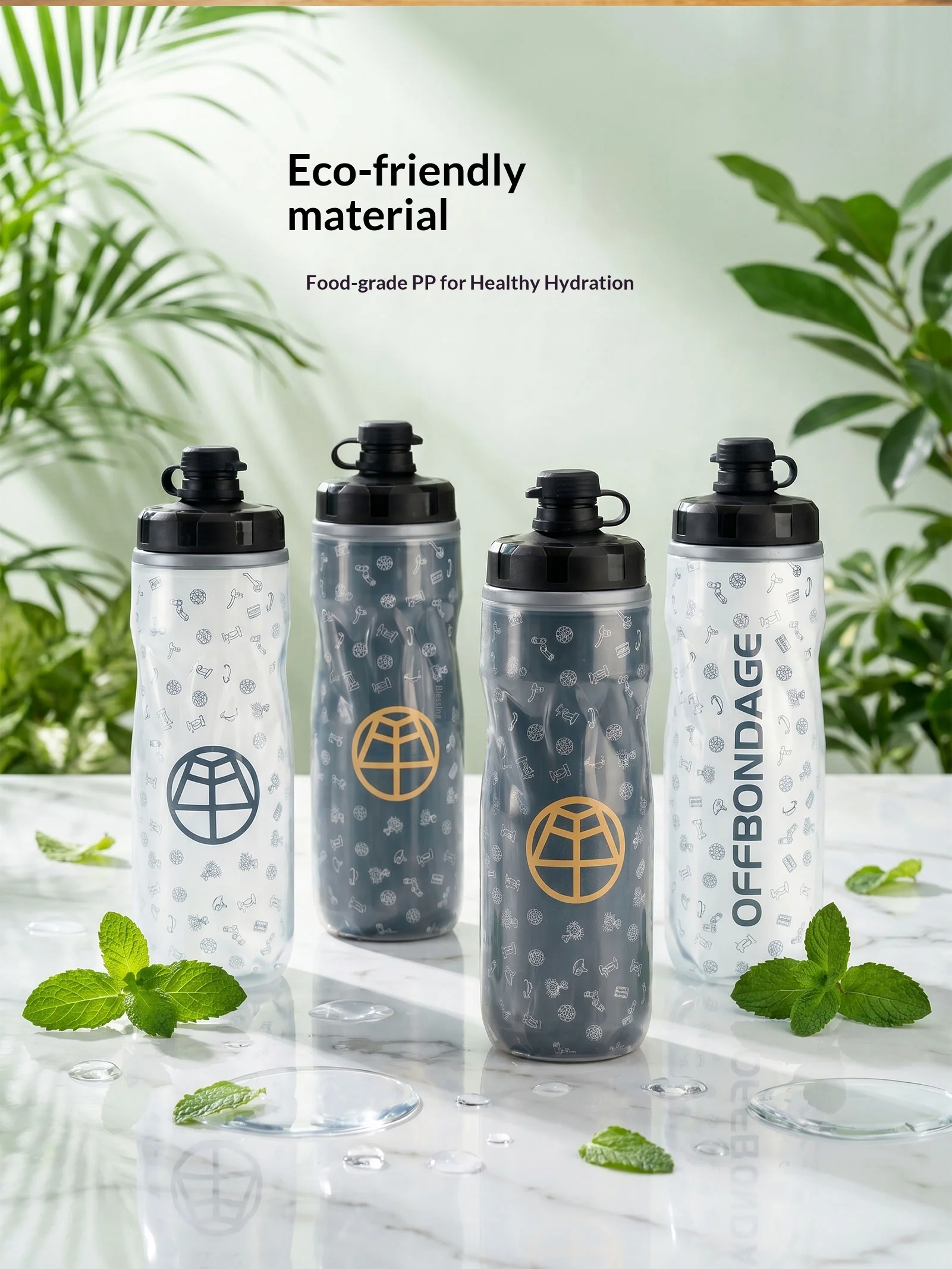 OFFBONDAEG 610ml Fahrradflasche Kälteerhaltend Thermische Wasserflasche Radfahren Outdoor-Sport Trinkflasche Quetschbare MTB Rennrad Zubehör – Detail 11