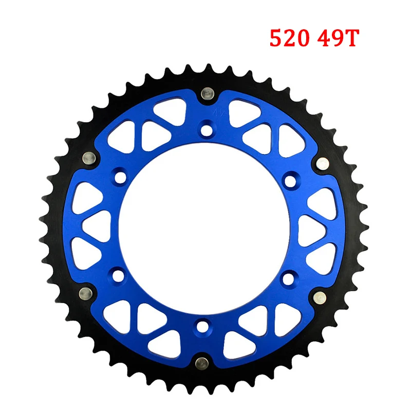 Motorcycle 45T 46T 47T 48T 49T 51T 52T Rear Sprocket For YAMAHA WR125 WR250 WR400 WR426 WR450 YZ125 YZ250 YZ400 YZ450 TTR230