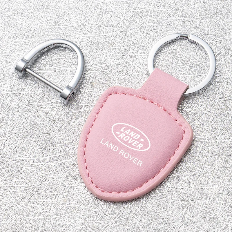 Leather Car Emblem Key Chain Ring Holder For Land Rover Freelander 2 L2 LF L319 L462 Range Sport Evoque Car Keychain Accessories