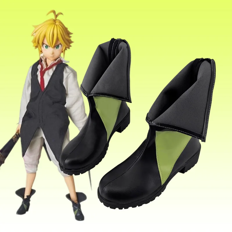 أحذية أنيمي الخطايا السبع المميتة Meliodas التأثيرية أحذية من الجلد الاصطناعي للرجال #2