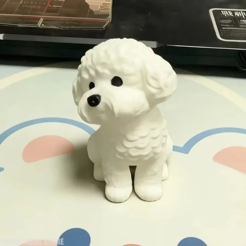 Exquisite Mini Pet Dog Resin Sculpture,Sweet Desktop Ornament, Practical Decor Supplies for Bedroom,Office Desk & Wedding Scenes
