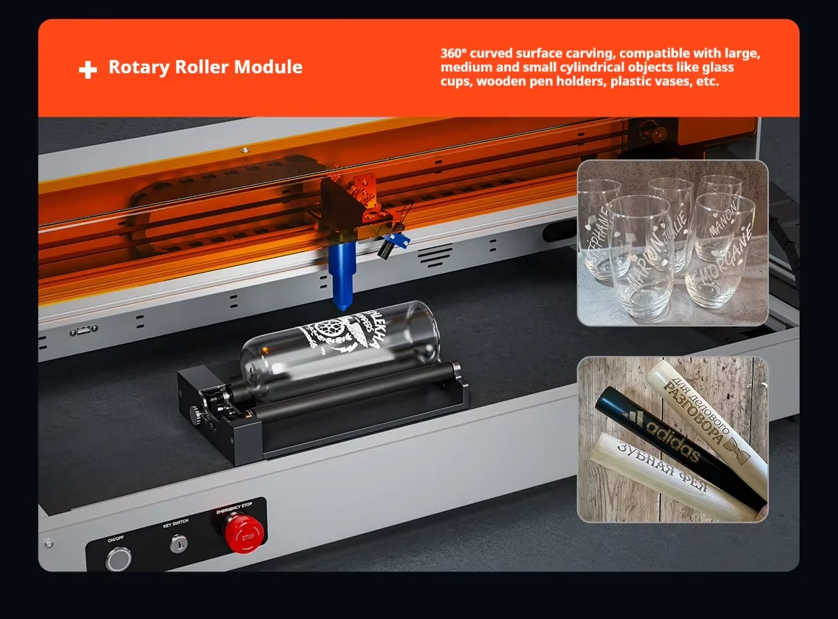 Yee  C1 40W CO2   Cutting Machine CNC Wood Machine Automatic High-Accuracy Bench-Top  Acrylic Glass Paper Wood