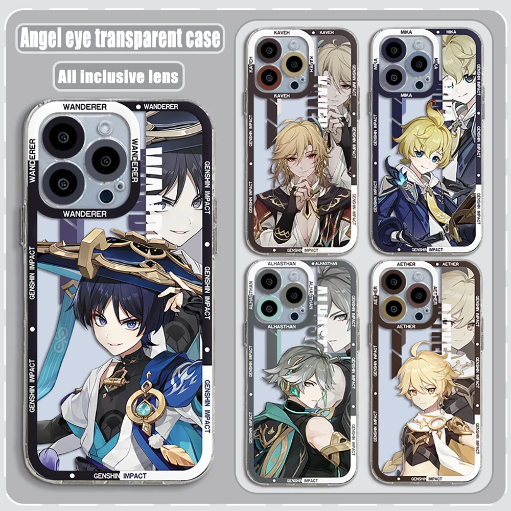 New Genshin Impact Wanderer Alhaitham Kaveh Mika Dehya Baizhu Yaoyao Phone Case For iPhone 15 Pro Max 14 Plus 13 12 11 SoftCover