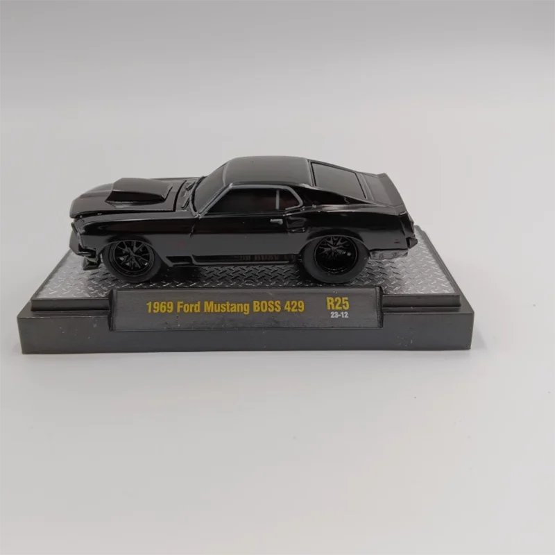 Diecast 1: 64 Scale 1969 Ford Mustang Boss 429 Sports Car Alloy Simulation Model Collection Display Toy Gifts Souvenir