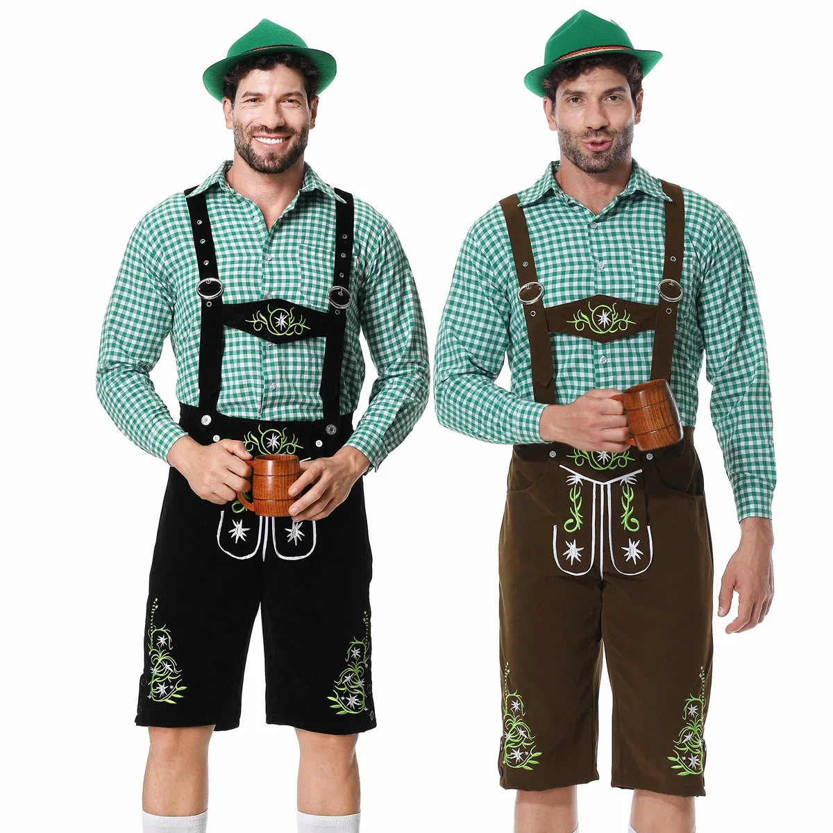 Bayerischer Bieranzug Neue grüne Oktoberfest-Kleidung für Herren