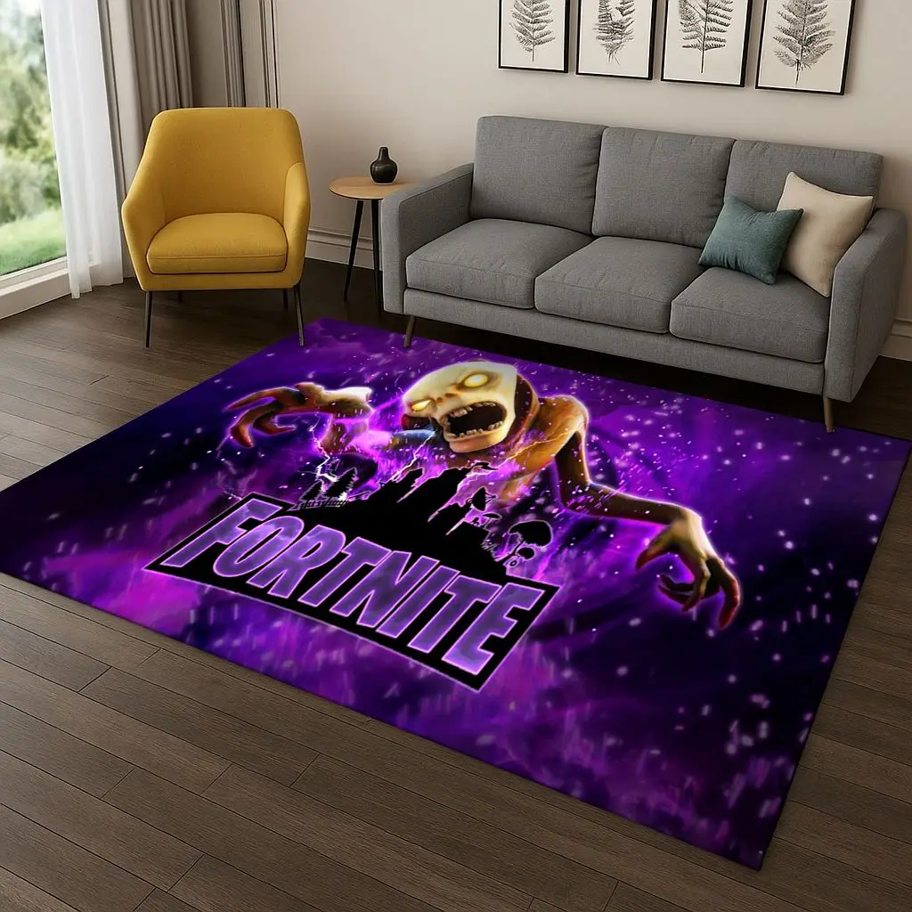 ثلاثية الأبعاد F-Fortnite لعبة الكرتون السجاد البساط لغرفة النوم غرفة المعيشة أريكة ممسحة ديكور المنزل ، أطفال منطقة اللعب البساط عدم الانزلاق هدية الكريسماس #3