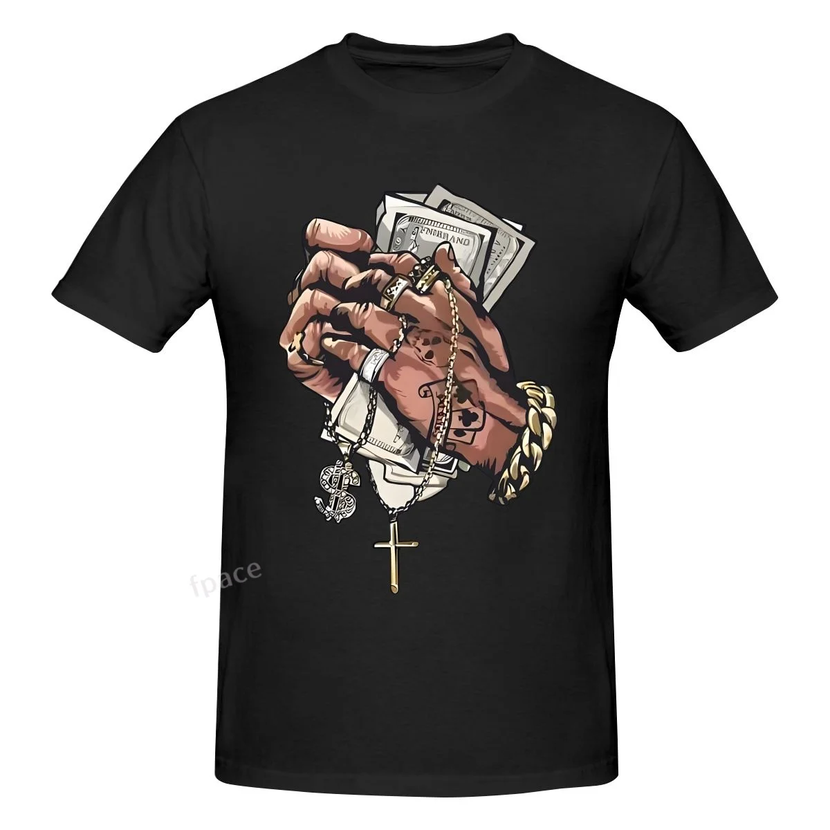 

I Am Very Wealthy Casual Cotton Summer Men Clothing Tops Men's Basic Short Sleeve T-Shirt
