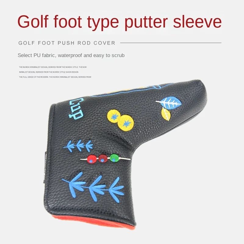 Golf Club Putter Sleeve Pu Straight Protective Sleeve Magnet Closed Waterproof Golf Accessories