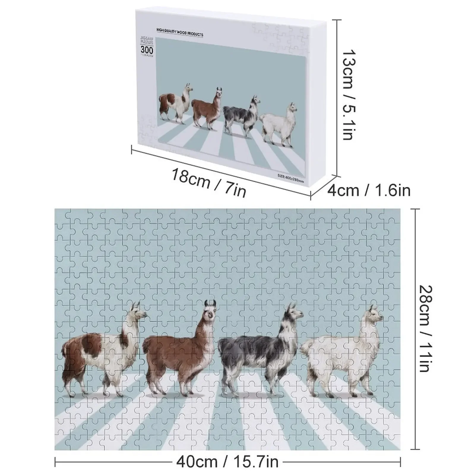 لاما طريق الهرة # 1 أحجية الصور المقطوعة ألعاب عيد الميلاد المخصصة لغز الاسم الشخصي #5