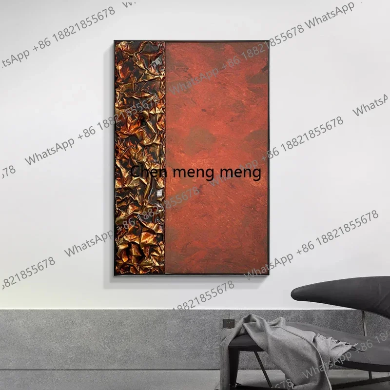 New arrive 3D three-dimensional relief art sandstone decorative painting modern light luxury entrance mural living room  hanging