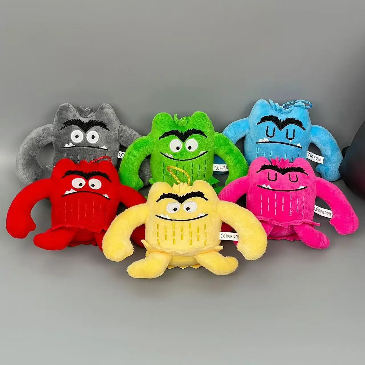 Набор из 6 плюшевых игрушек-монстров Kawaii, 6 цветов, для детей, подарки на день рождения