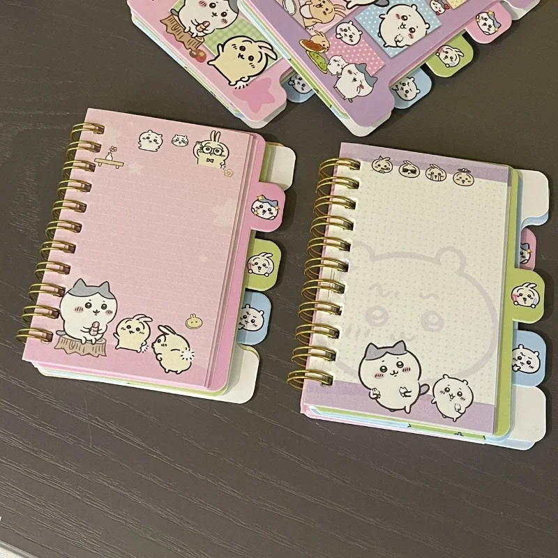 Imagem -04 - Miniso Chiikawa Notepad para Crianças Cartoon Cute Coil Cor das Crianças Dentro Notebook Pequeno Papelaria Portátil do Estudante Atacado