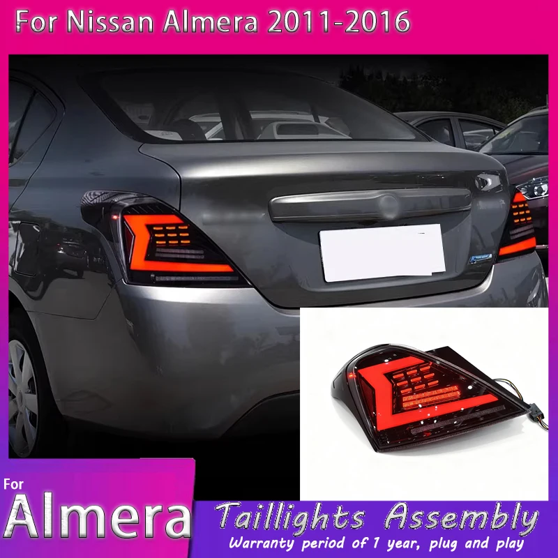 

Car Styling For Nissan Almera 2011 2012 2013 2014 2015 2016 2017 LED Tail Lght Assembly Dynamic Turn Signal Light Tail Lamp