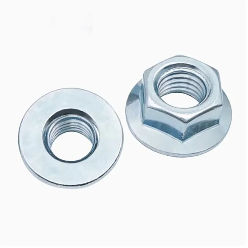 M7 Pitch 1.0mm Zinc Plated Hexagon Flange Nut