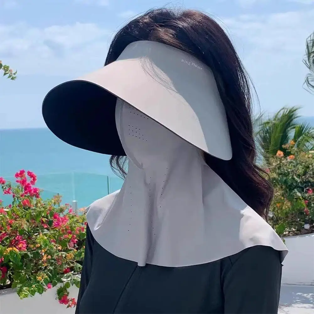UV-Gesichtsbedeckung für Damen, Sommer-Gesichtsbedeckung UPF 50+, Nackenschutz, Sonnenschutz, UV-Schutz, Radfahren, atmungsaktiv und Sonnenschutz – Detail 5