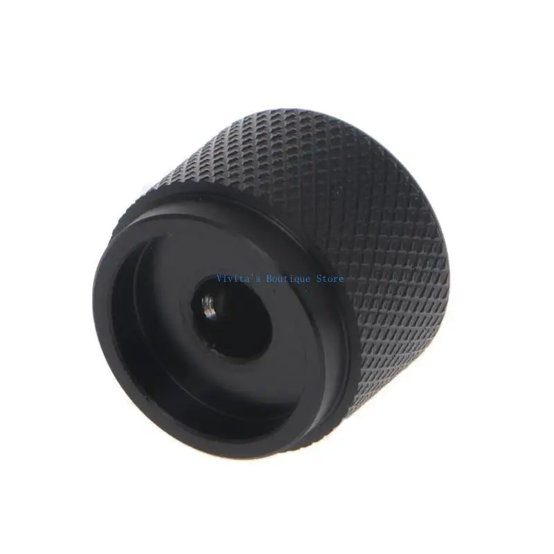 

M76D Potentiometer Knob 0.24" Dia Black Adjustable Metal Liner Accessories Suppplies