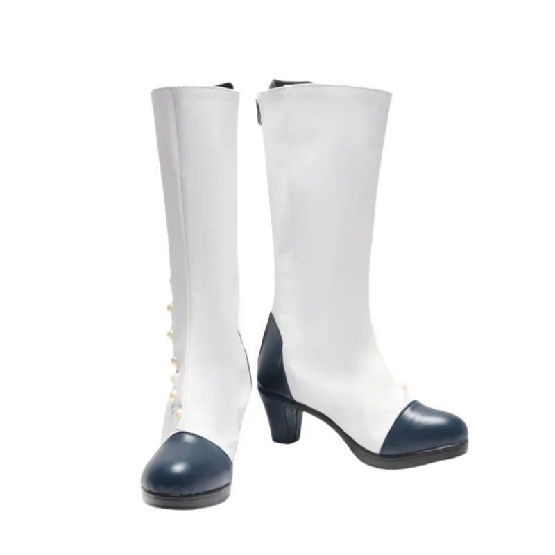 Black Butler Ciel Phantomhive Cosplay Shoes PU Leather Boots Halloween Cosplay Prop Ciel Custom Made Shoes