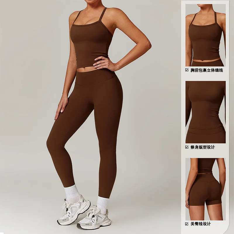 

Yoga Suits High-end Outdoor Running Quick-drying Sportswear for Women Slim and High-elastic Fitness Clothes
