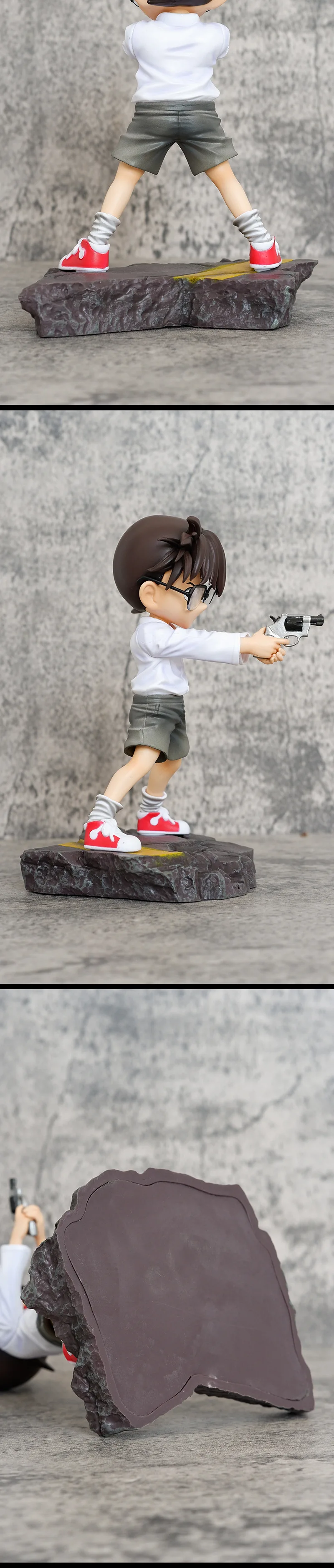 18 cm Anime Detektiv Conan Nehmen Sie die Waffe Stehende Haltung Actionfigur PVC Modell Spielzeug Puppe Schreibtisch Dekor Sammlergeschenke