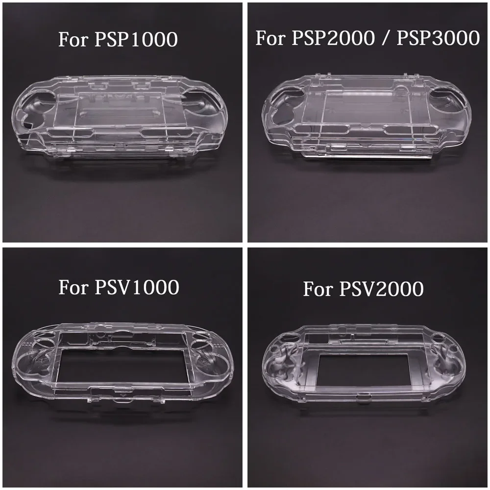 Klare, kristallklare Schutzhülle aus Hartplastik für PS Vita PSV 1000 2000 PSP Go, transparente Schutzhülle für PSP1000 2000 3000