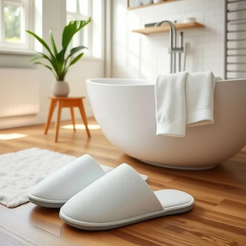 1 قطعة/5 قطعة/10 قطعة/20 قطعة شباشب مريحة للاستعمال مرة واحدة، نعل سميك قابل للتنفس وغير قابل للانزلاق، مقدمة مغلقة، مناسبة للرجال والنساء