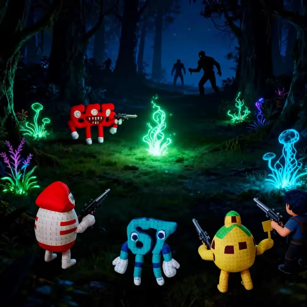 25 cm/9,84 Zoll 67 Sahur Steal A Brainrot Anime-Spiel Plüschtiere Blaue lange Arme und Beine Kuscheltiere Plüschtiere Lustige Stoffpuppe