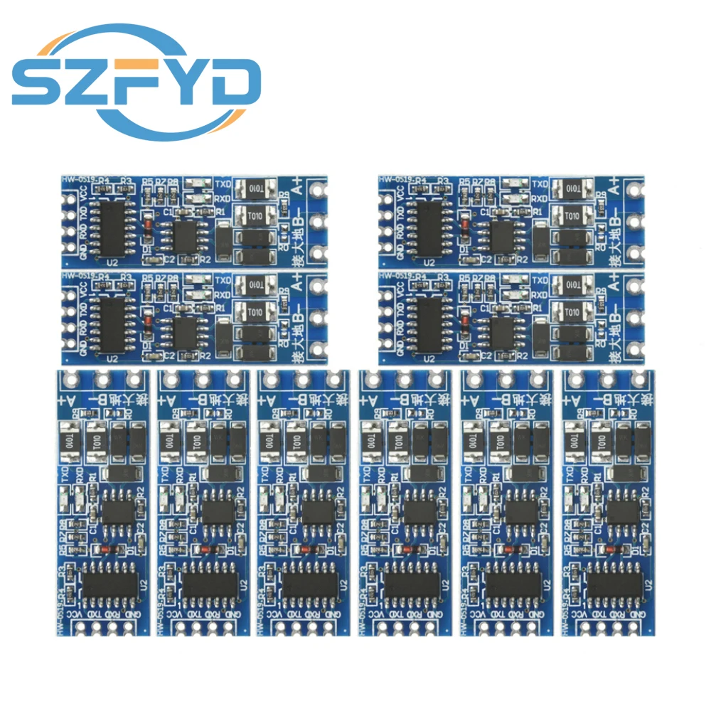 1-10PCS TTL To RS485 Module Hardware Automatic Flow Control Serial UART Level Mutual Conversion Power Supply Module 3.3V 5V