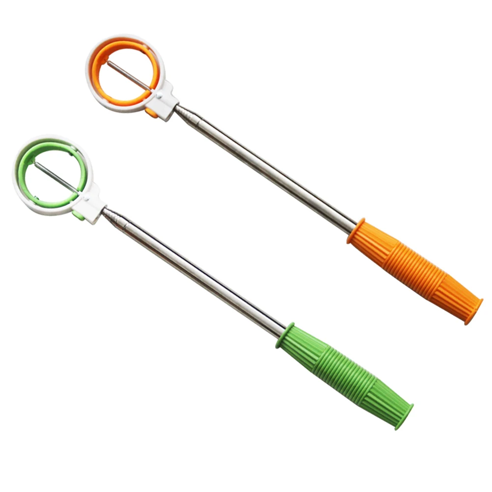 Golf Ball Retriever 8 Sections Golf Ball Retriever Rubber Grip Stainless Steel Shaft Extendable Golf Ball Pick Up Grabber Tool