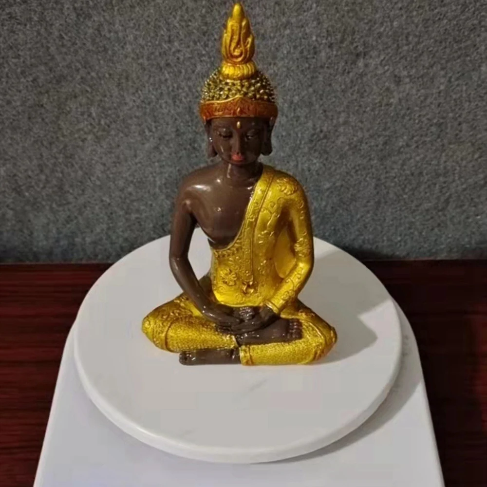 AA94-Estatua de Buda Grande de Tailandia, Escultura de Buda Hecha a Mano en Resina, Figura Budista Hindú Fengshui para Meditación