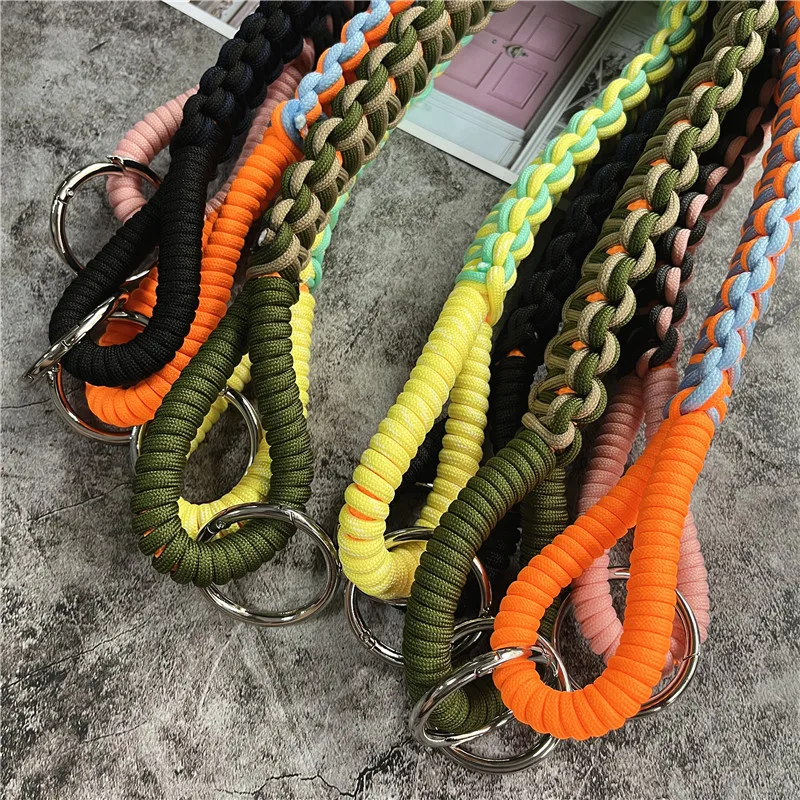 Shoulder Bag for Mobile Phone Lanyard Braided Strap Widen Hand Strap Contrast Bag Accessories Premium Lanyards Universal Rope