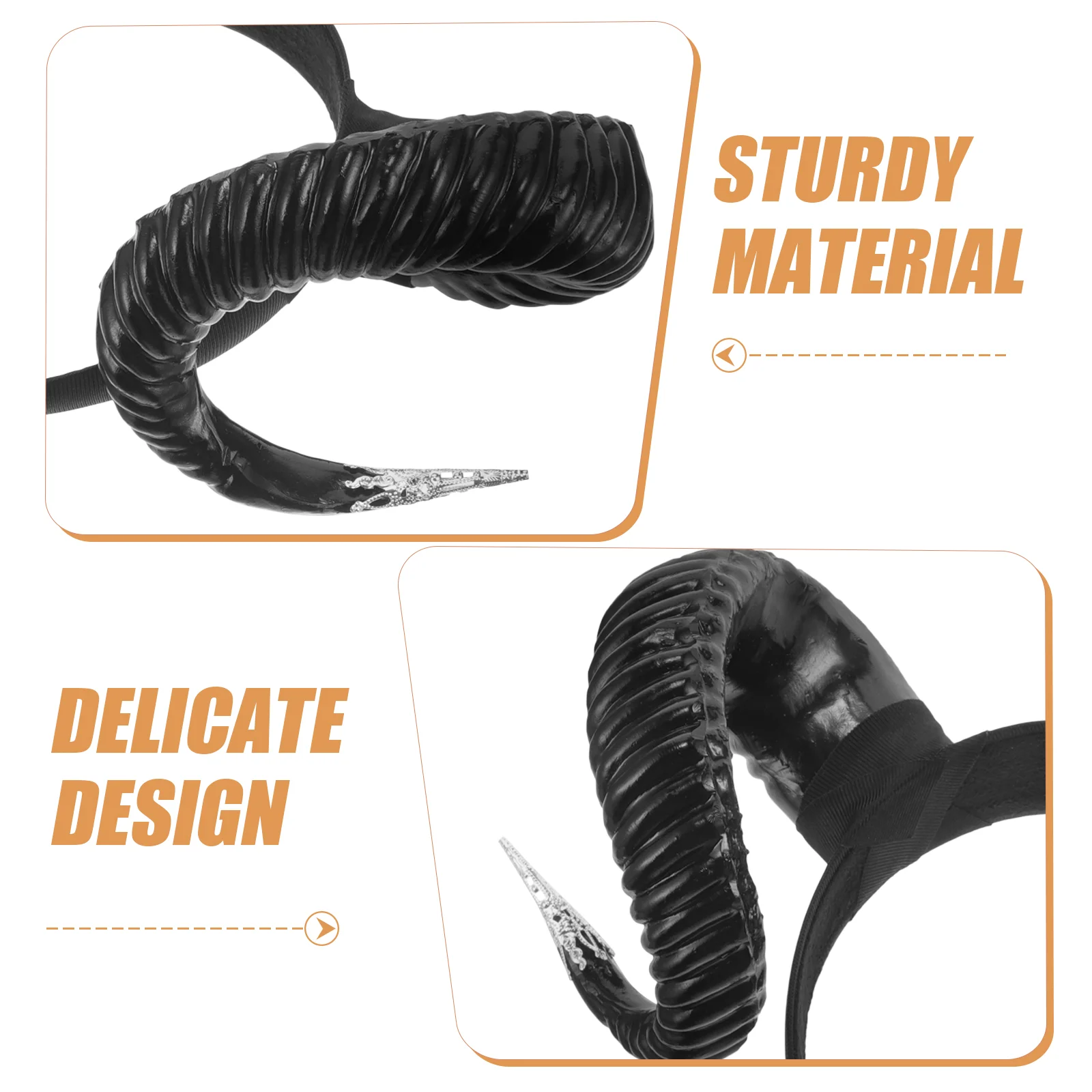 Corna Fascia per capelli Costume da festa per adulti Accessori per capelli in corno di demone per corna di pecora Uomo Artiglio di plastica Copricapo Cosplay